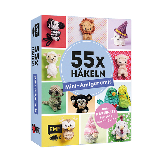 55 x häkeln – Mini-Amigurumis: Dein Kartenset von Wellensittich bis Wichtel von EMF