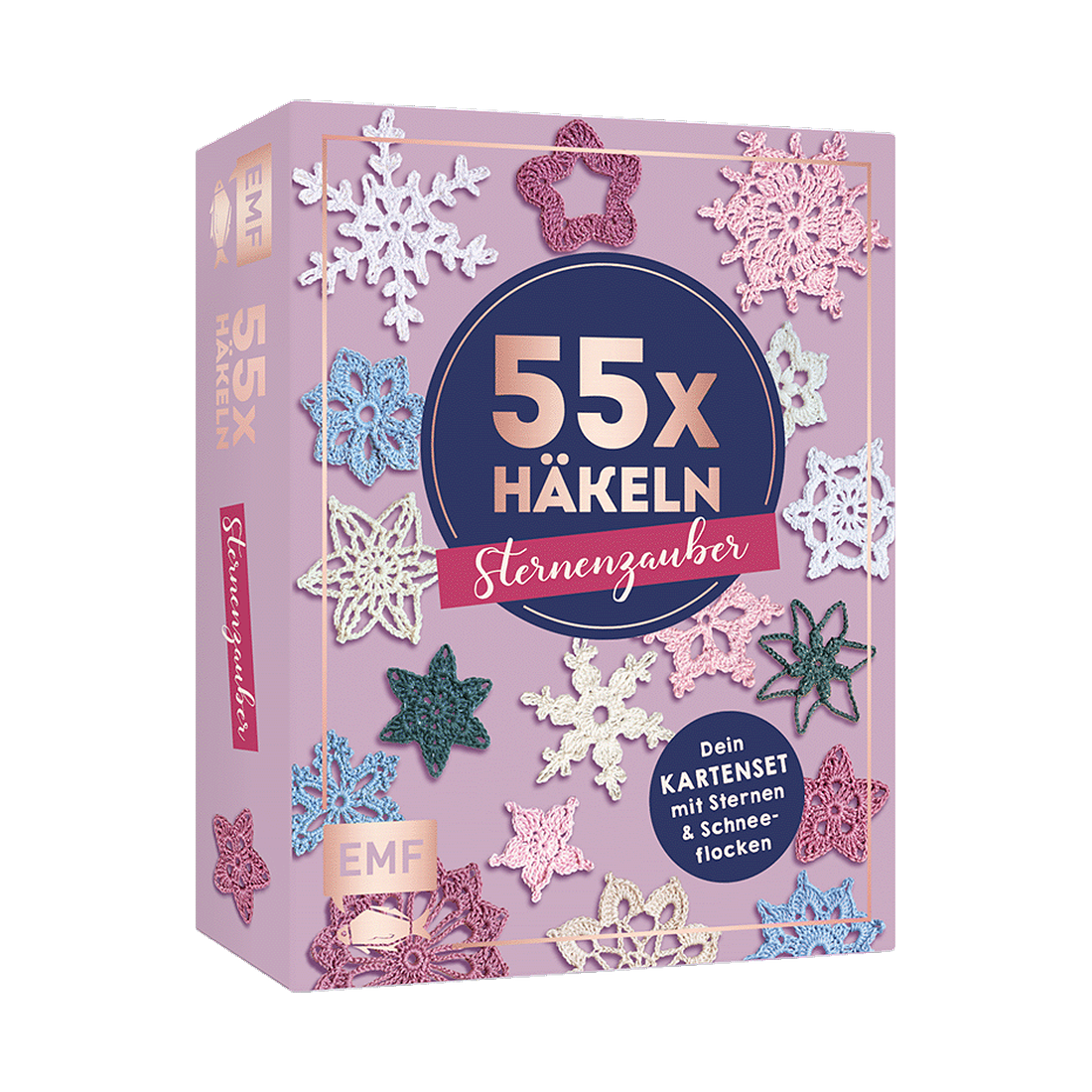 55 x häkeln – Sternenzauber: Dein Kartenset mit traumhaften Häkelsternen und Schneeflocken von EMF