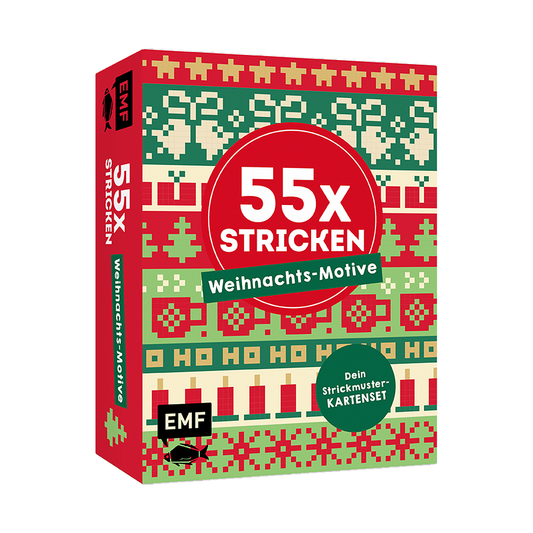 55 x stricken – Weihnachts-Motive: Deine Strickmustersammlung als Kartenset von EMF