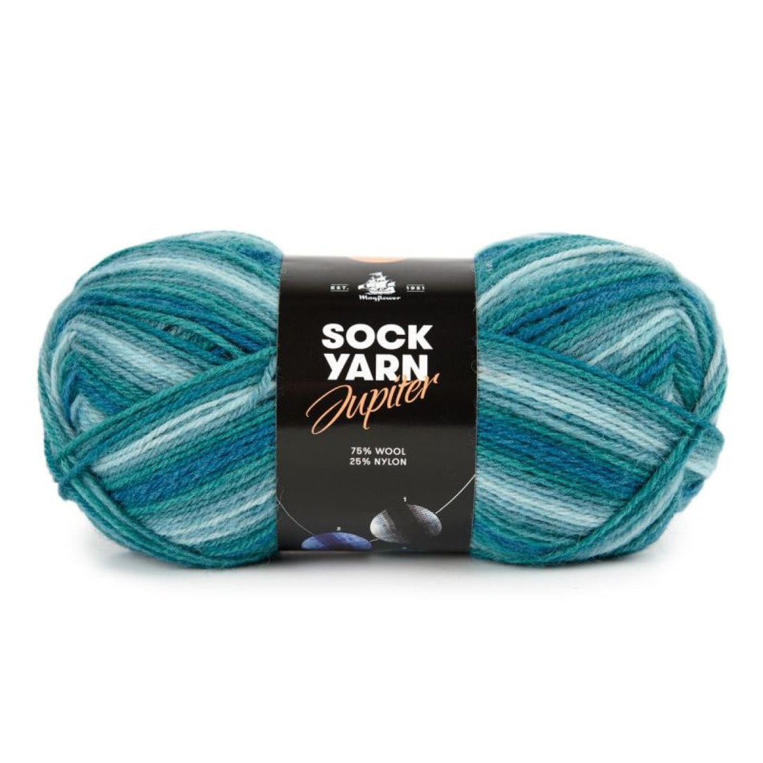 Sock Yarn Jupiter von Mayflower | 50g – 03 türkis