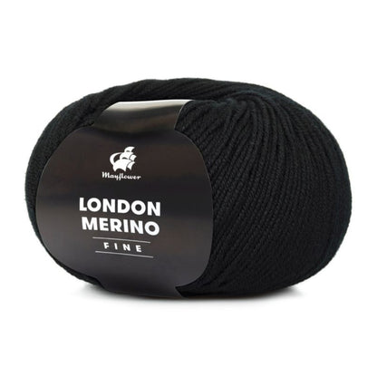 London Merino Fine von Mayflower | 50g – 040 schwarz