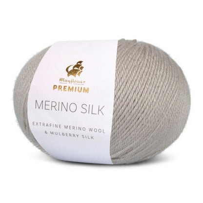 Premium Silk Merino von Mayflower | 25g – 008 zartes grau