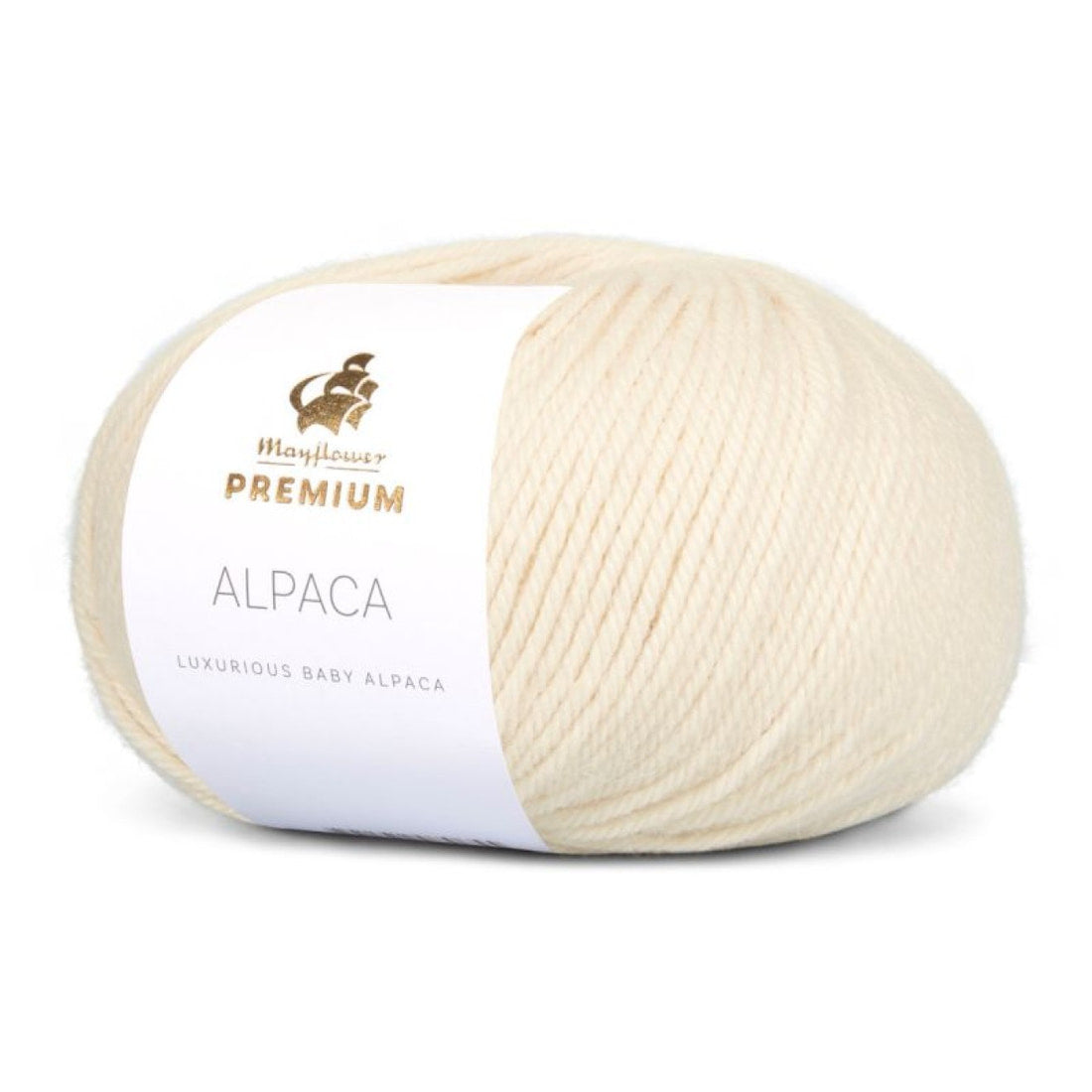 Premium Alpaca von Mayflower | 50g – 002 sahne