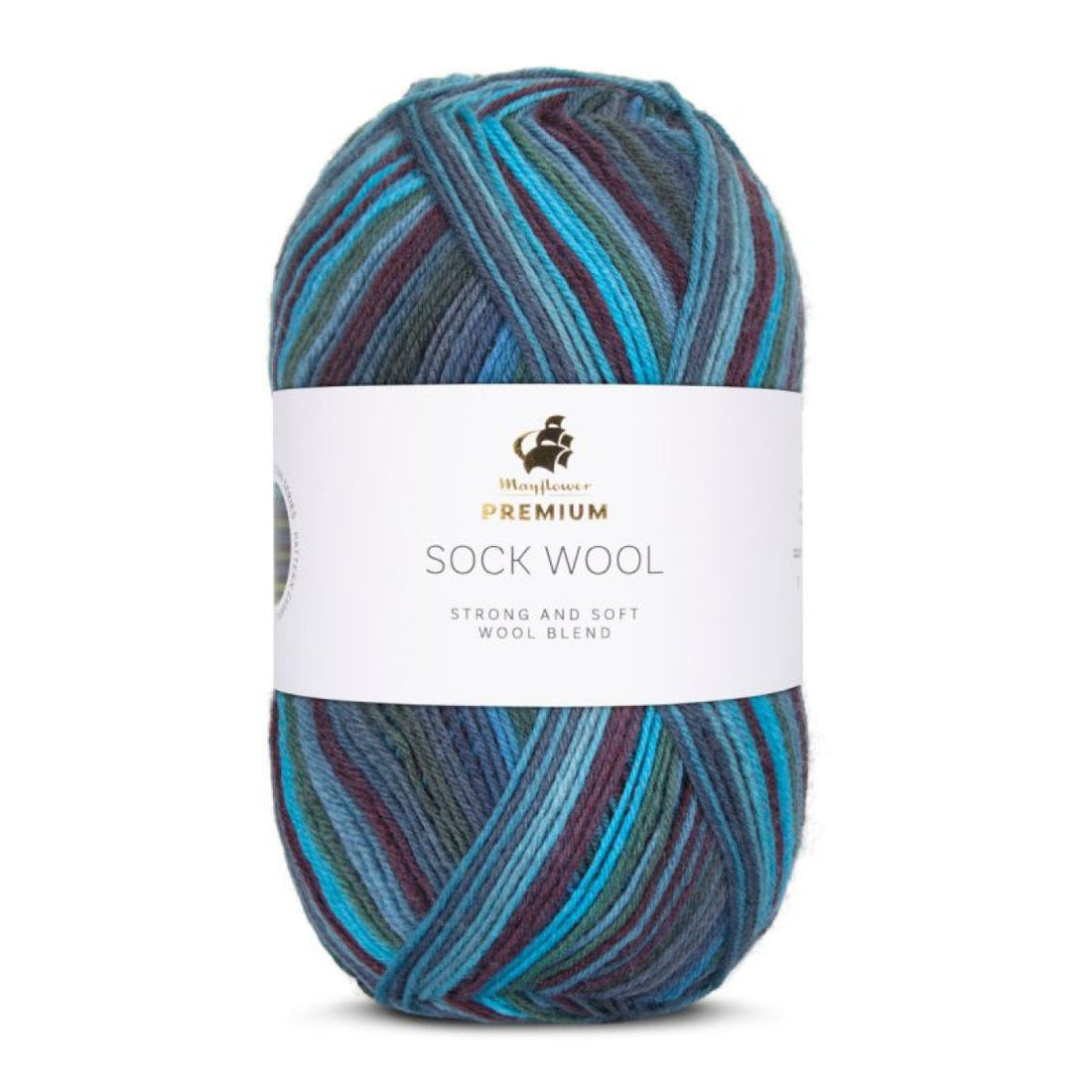 Premium Sock Wool Ocean von Mayflower | 100g – 001 atlantik