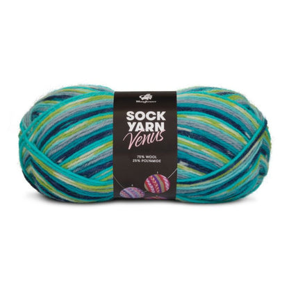 Sock Yarn Venus von Mayflower | 50g – 05 grau/hellblau/türkis/limette/navy