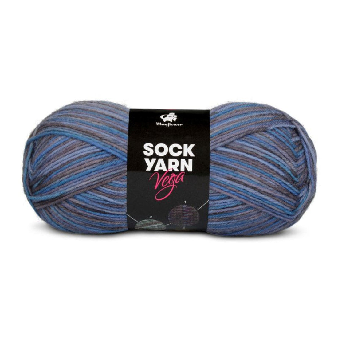 Sock Yarn Vega von Mayflower | 50g – 04 kornblume/schiefer/jeans