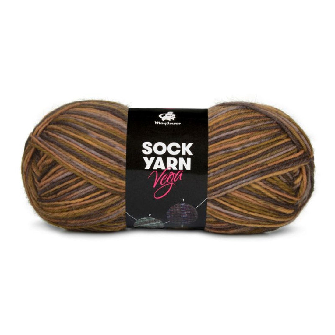 Sock Yarn Vega von Mayflower | 50g – 05 mokka/curry/zimt/latte