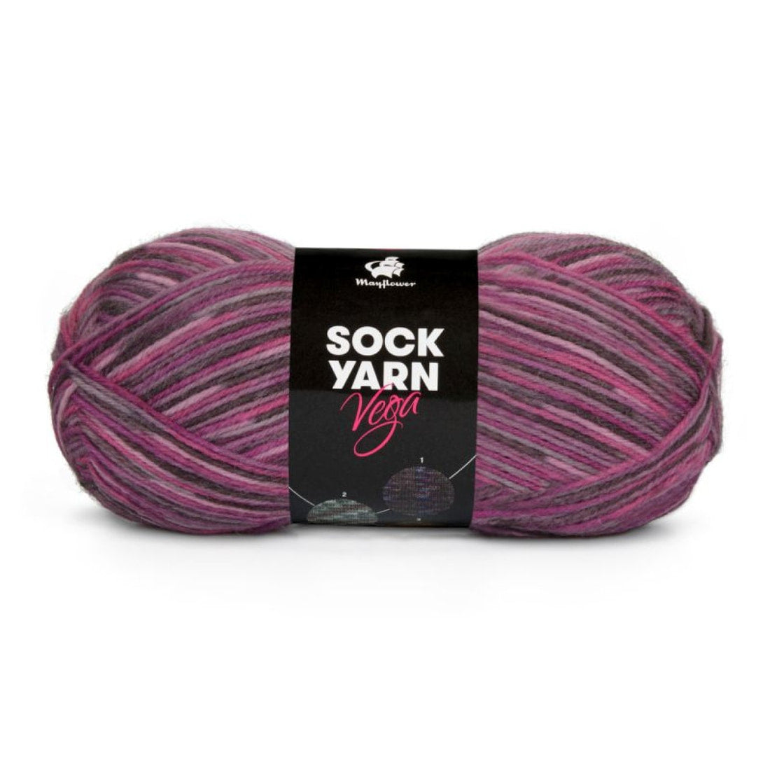 Sock Yarn Vega von Mayflower | 50g – 06 hellgrau/rosa/altrosa/dunkelgrau