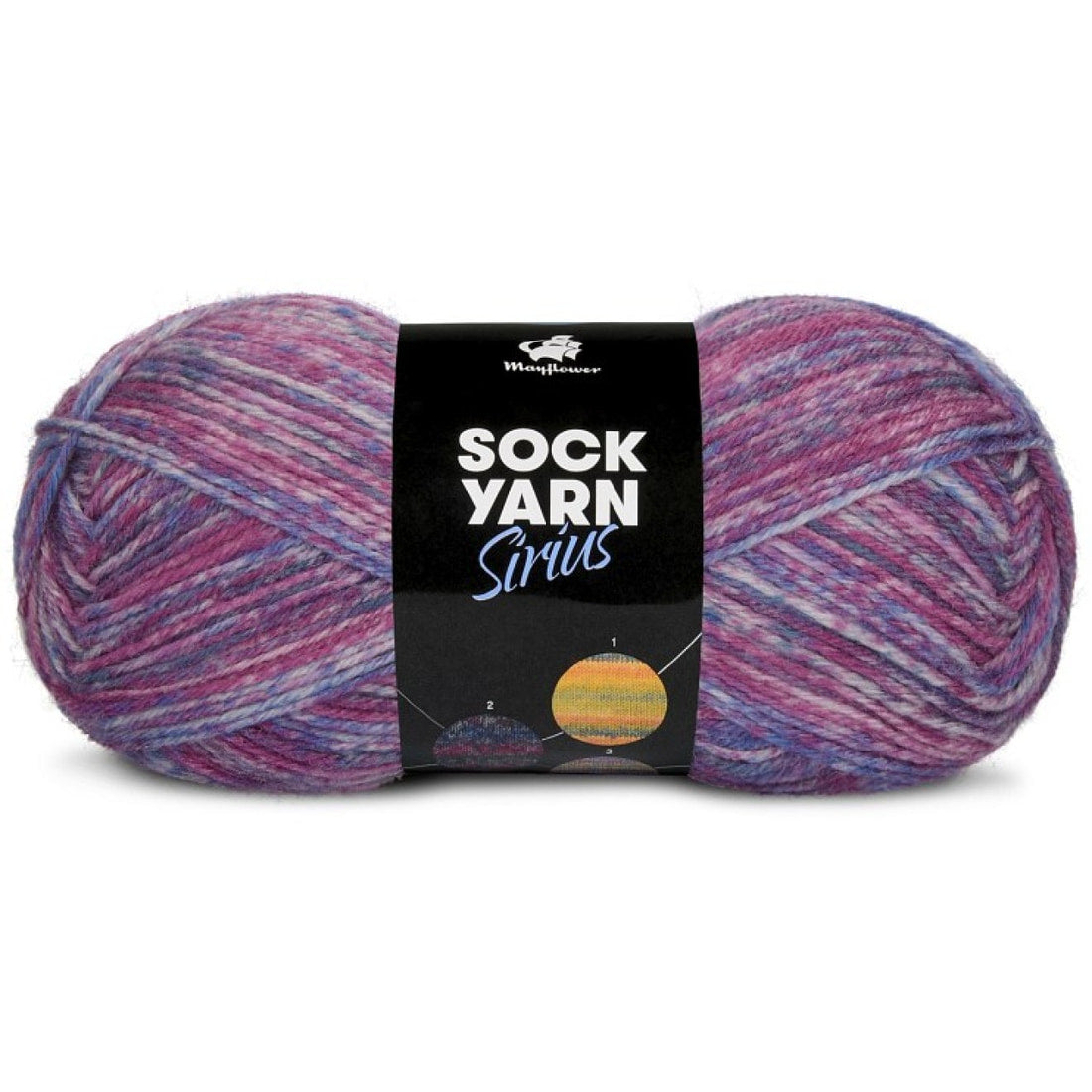 Sock Yarn Sirius von Mayflower | 50g – 02 pink/blau/lila