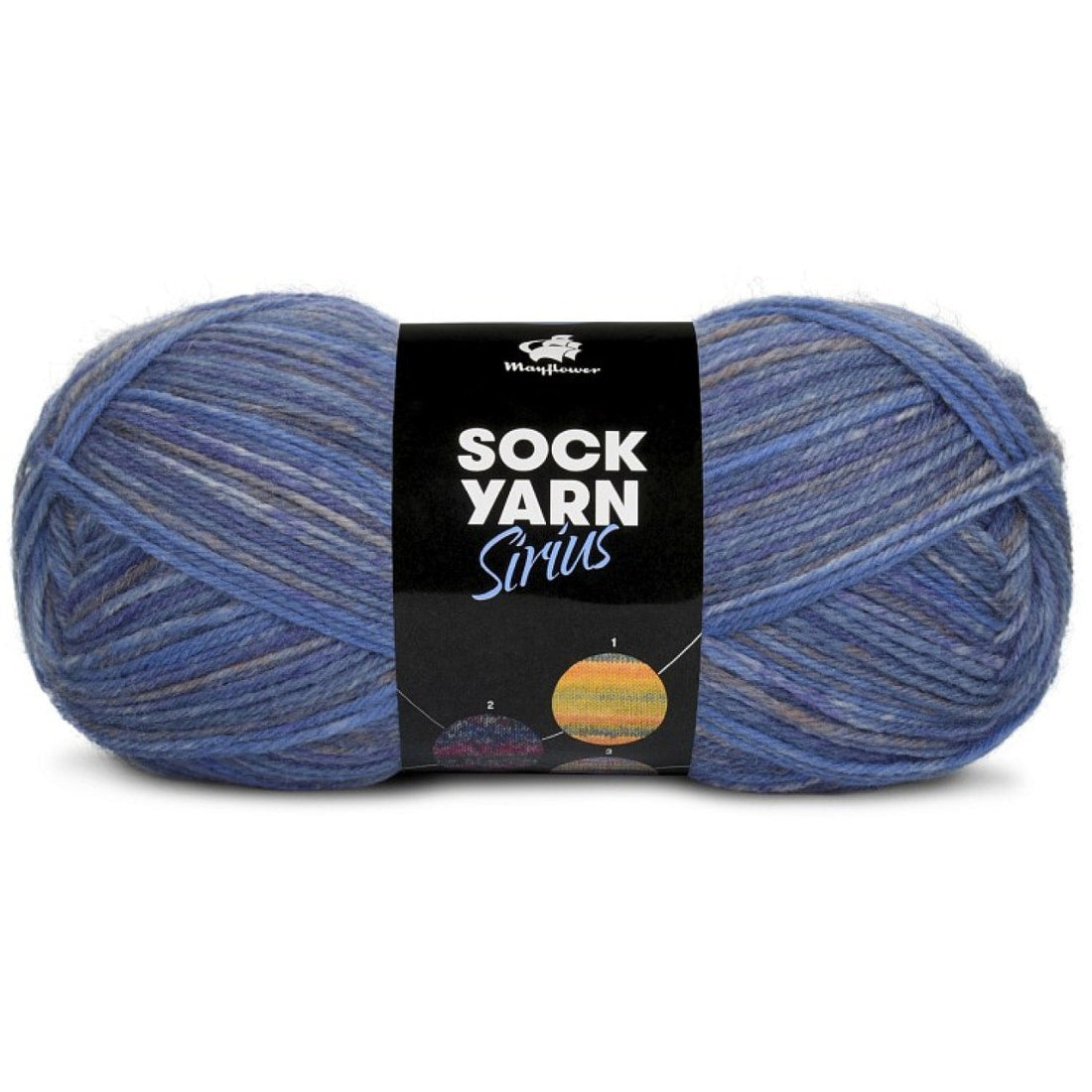 Sock Yarn Sirius von Mayflower | 50g – 06 blau/kobaltblau/schiefer