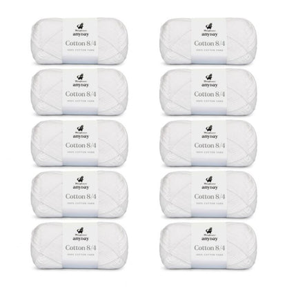 ANYDAY Cotton 8/4 von Mayflower | 10 × 50g – 001 weiß