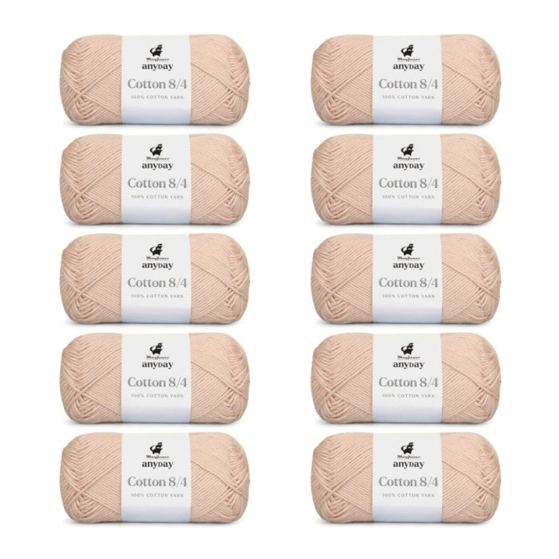 ANYDAY Cotton 8/4 von Mayflower | 10 × 50g – 004 sand