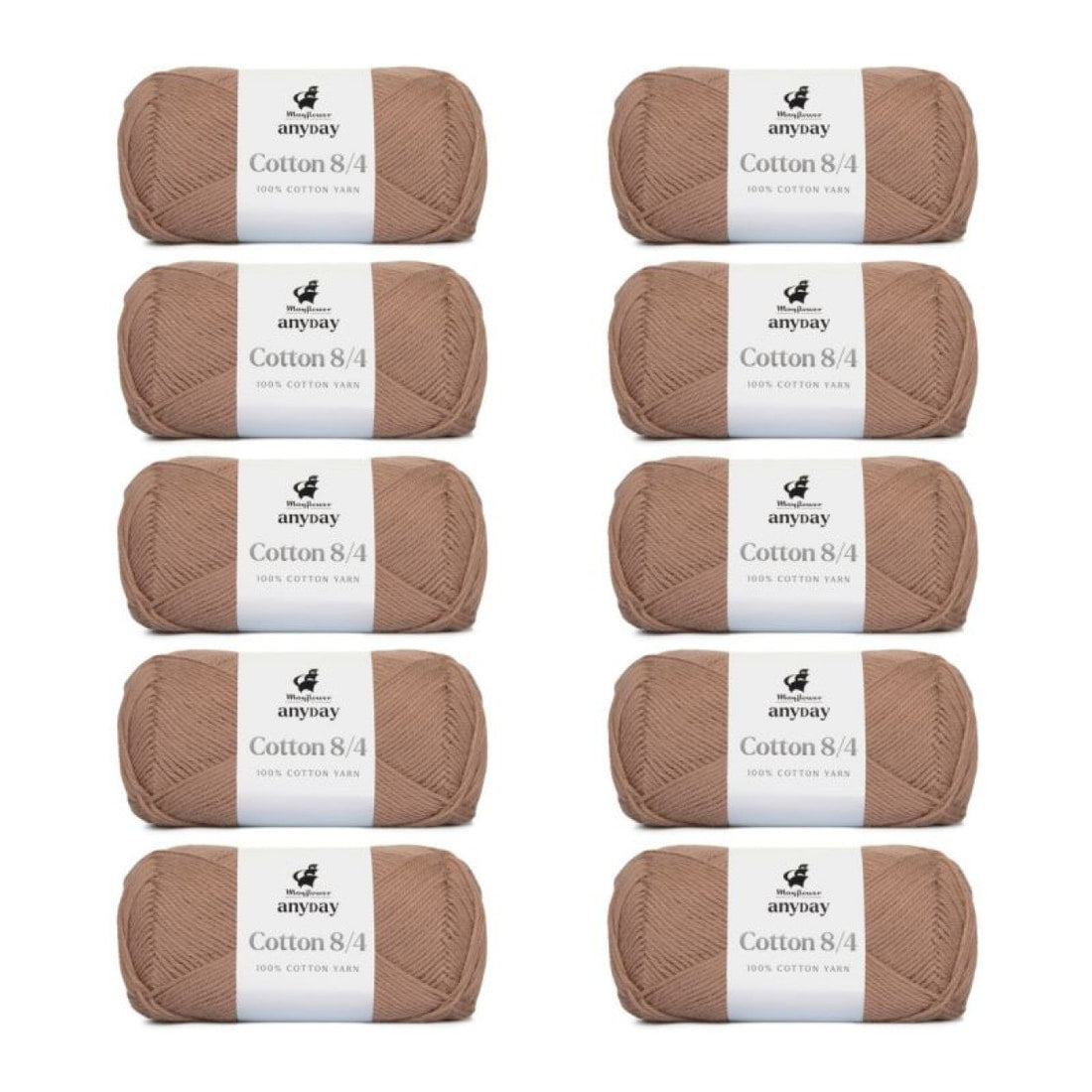ANYDAY Cotton 8/4 von Mayflower | 10 × 50g – 005 latte