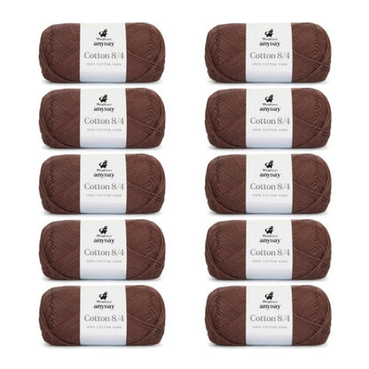 ANYDAY Cotton 8/4 von Mayflower | 10 × 50g – 006 schokolade
