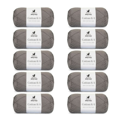 ANYDAY Cotton 8/4 von Mayflower | 10 × 50g – 008 granit