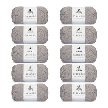 ANYDAY Cotton 8/4 von Mayflower | 10 × 50g – 009 grau
