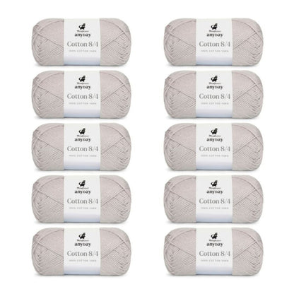 ANYDAY Cotton 8/4 von Mayflower | 10 × 50g – 010 hellgrau