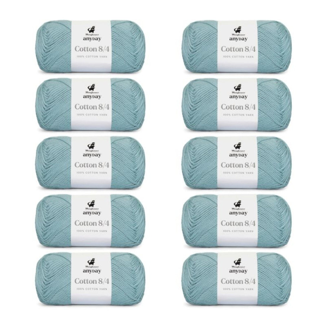 ANYDAY Cotton 8/4 von Mayflower | 10 × 50g – 012 hellblau