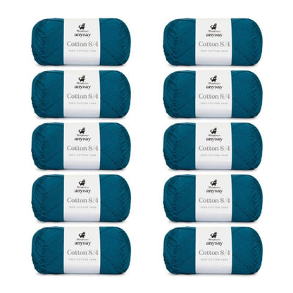 ANYDAY Cotton 8/4 von Mayflower | 10 × 50g – 014 petrolblau