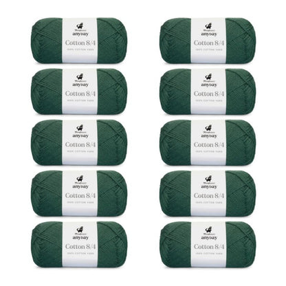ANYDAY Cotton 8/4 von Mayflower | 10 × 50g – 015 dunkelgrün