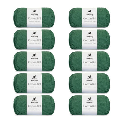 ANYDAY Cotton 8/4 von Mayflower | 10 × 50g – 016 tannengrün
