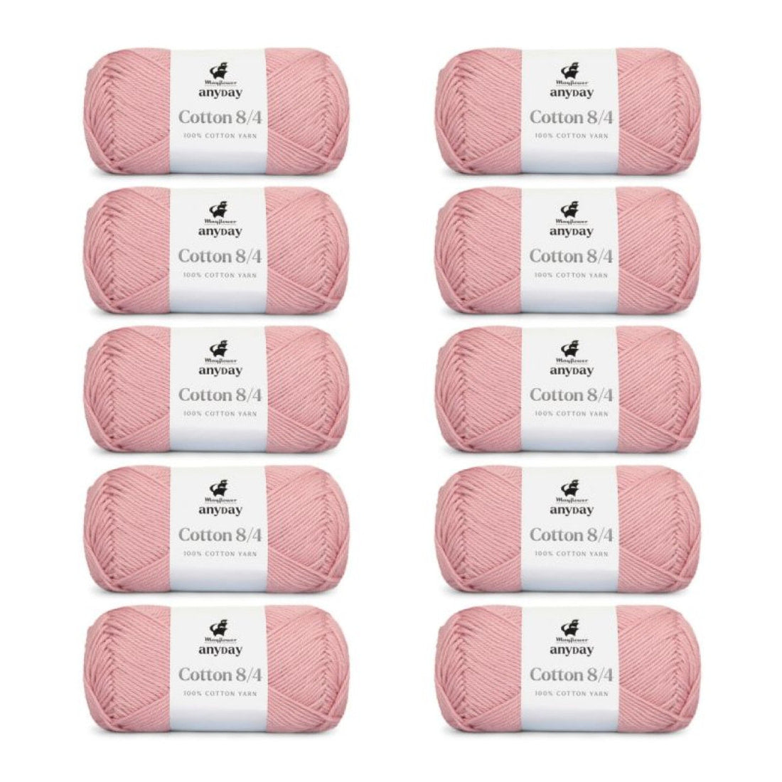ANYDAY Cotton 8/4 von Mayflower | 10 × 50g – 021 hellrosa