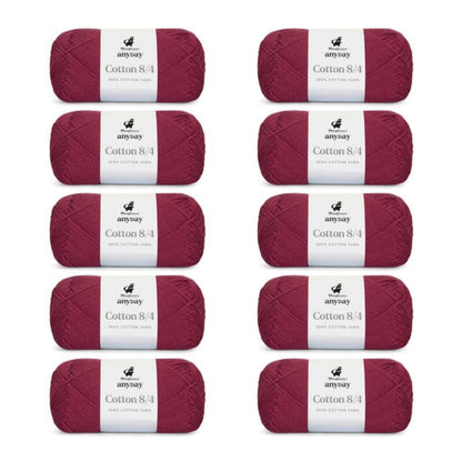 ANYDAY Cotton 8/4 von Mayflower | 10 × 50g – 024 dunkelrot