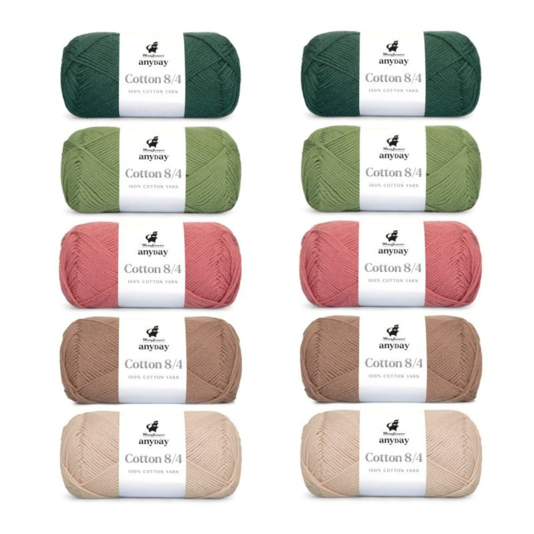 ANYDAY Cotton 8/4 Colorbag von Mayflower | 10 × 50g – 003 colorbag