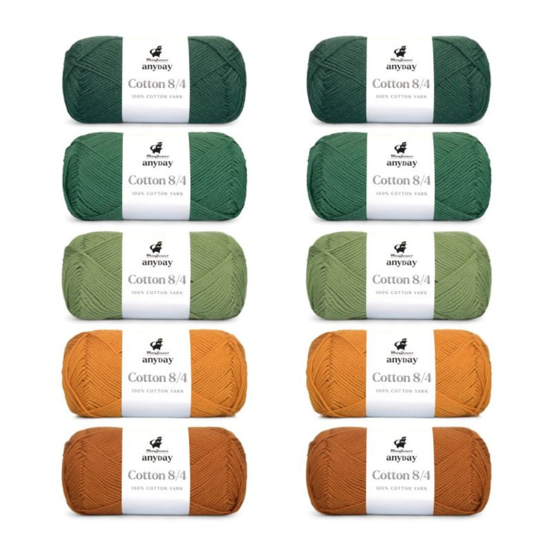 ANYDAY Cotton 8/4 Colorbag von Mayflower | 10 × 50g – 004 colorbag