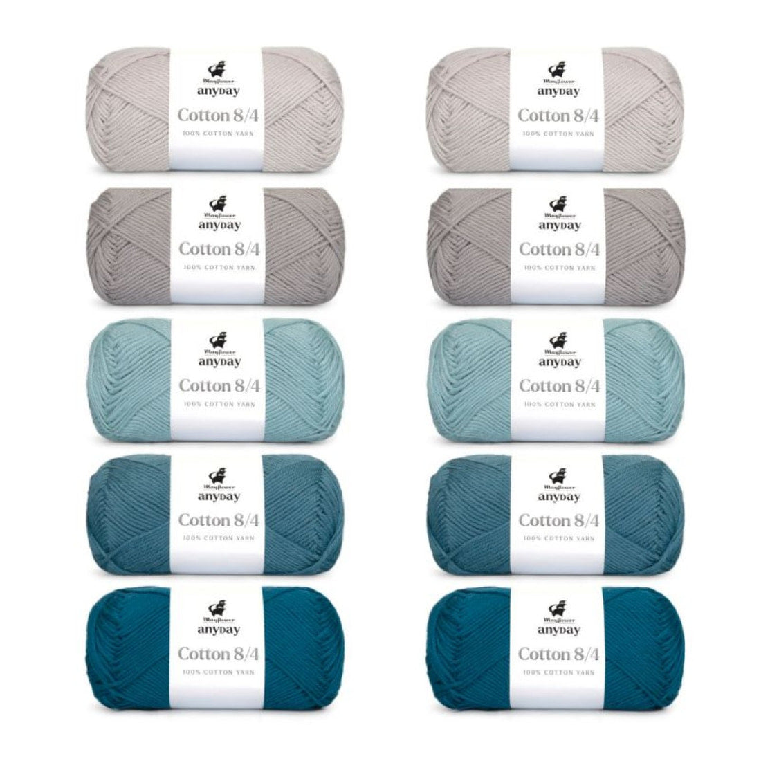 ANYDAY Cotton 8/4 Colorbag von Mayflower | 10 × 50g – 006 colorbag