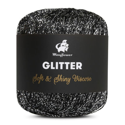 Glitter von Mayflower | 25g – 003 schwarz/silber