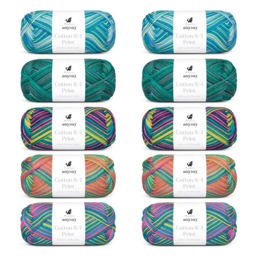 ANYDAY Cotton 8/4 Print Colorbag von Mayflower | 10 × 50g – col. 2 print colorbag