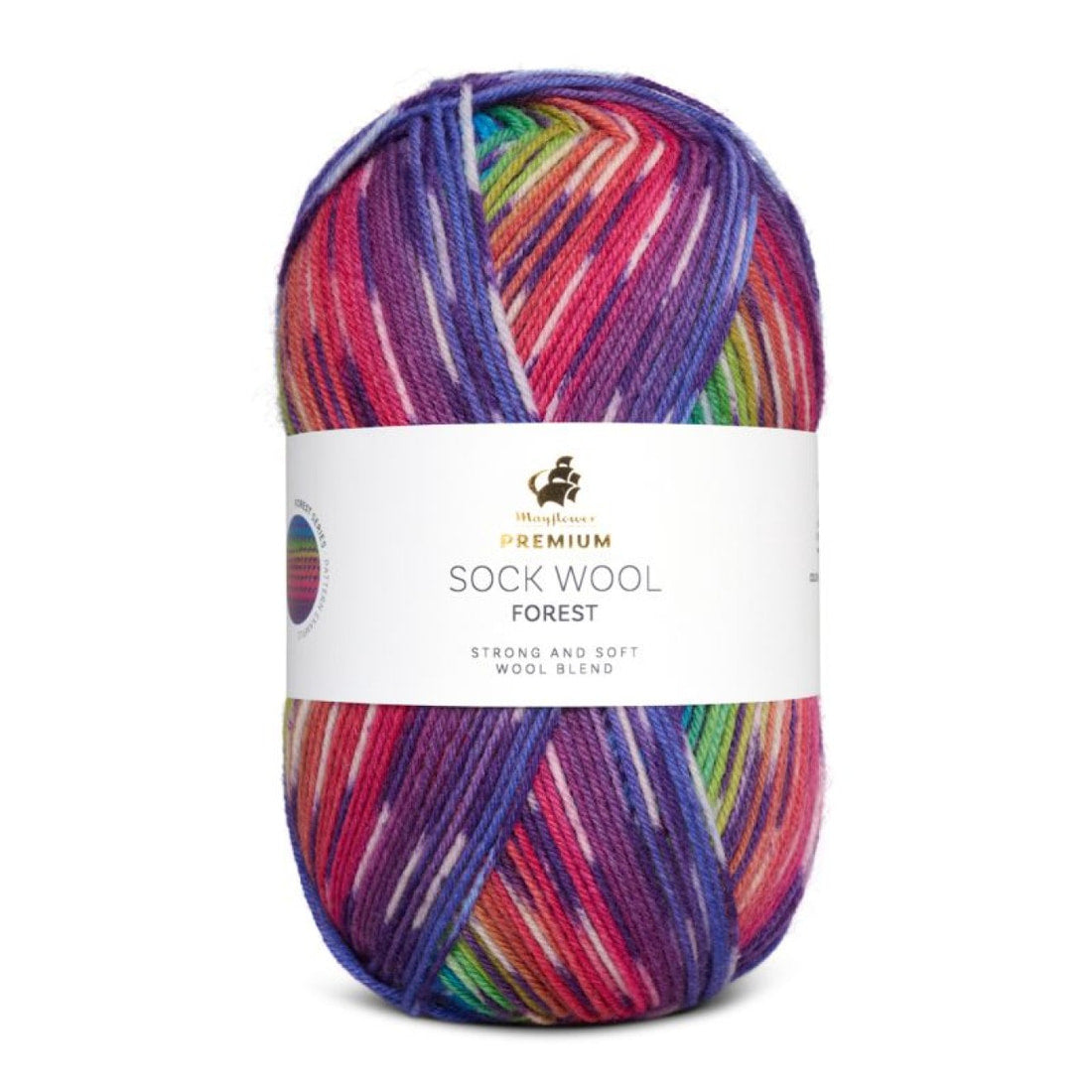 Premium Sock Wool Forest von Mayflower | 100g – col. 001 tropische anden