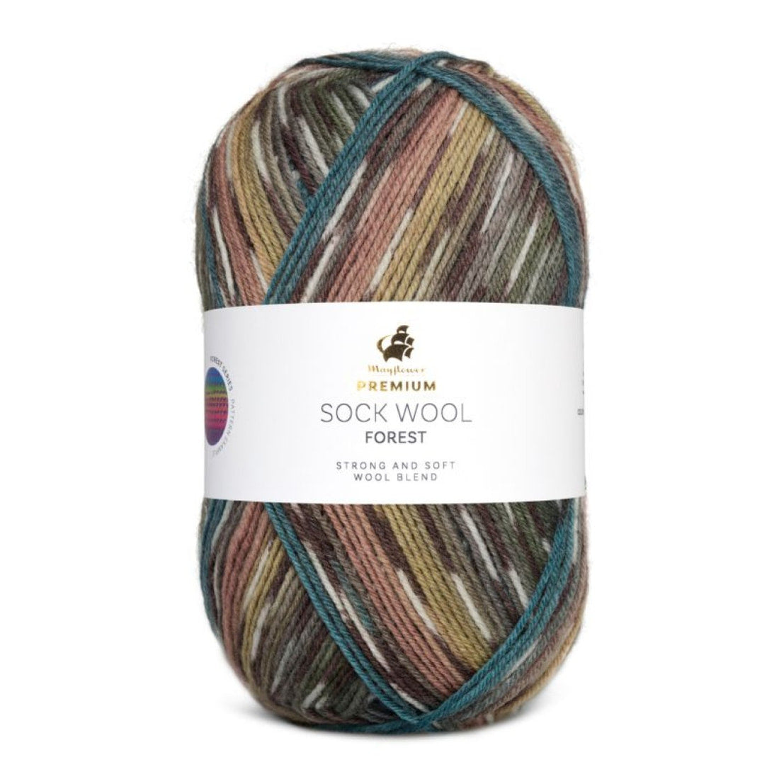 Premium Sock Wool Forest von Mayflower | 100g – col. 004 rold skov