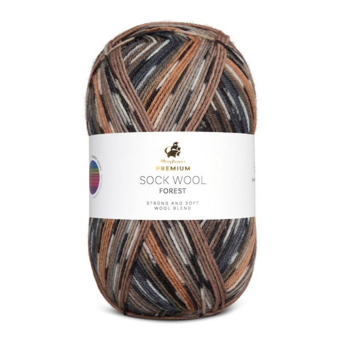 Premium Sock Wool Forest von Mayflower | 100g – col. 005 black forest