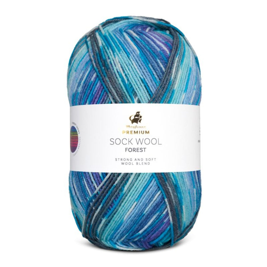 Premium Sock Wool Forest von Mayflower | 100g – col. 007 wild taiga