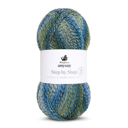 ANYDAY Step By Step 3 von Mayflower | 100g – col. 001 dunkelblau/hellblau/dunkelgrün/olivgrün