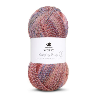 ANYDAY Step By Step 3 von Mayflower | 100g – col. 003 rostrot/rosa/kornblume/helllila