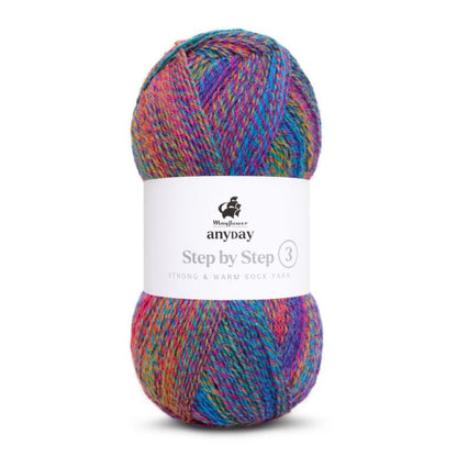 ANYDAY Step By Step 3 von Mayflower | 100g – col. 006 rosa/grün/violett/gelb