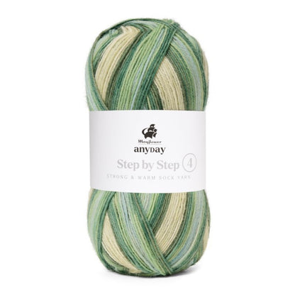 ANYDAY Step By Step 4 von Mayflower | 100g – col. 003 hellblau/hellgrün/dunkelgrün/salbei