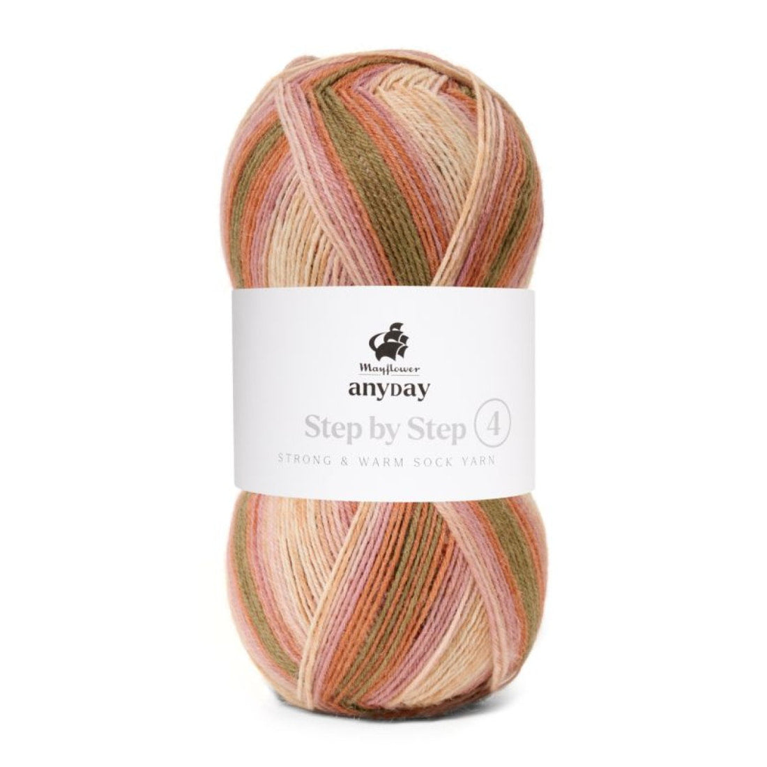ANYDAY Step By Step 4 von Mayflower | 100g – col. 005 rosa/olivgrün/rost/creme