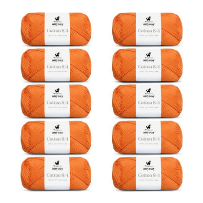 ANYDAY Cotton 8/4 von Mayflower | 10 × 50g – 030 orange