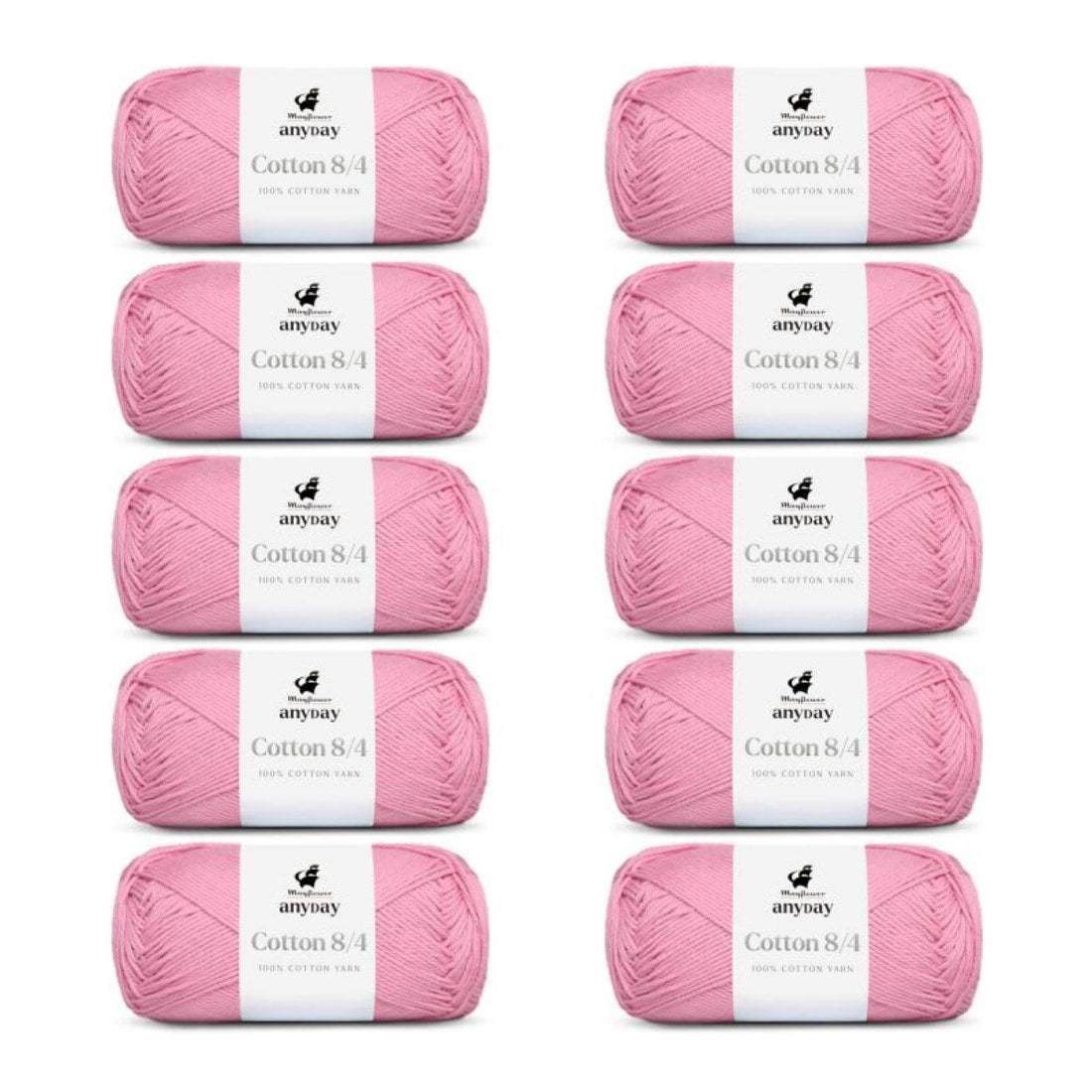 ANYDAY Cotton 8/4 von Mayflower | 10 × 50g – 031 rosa