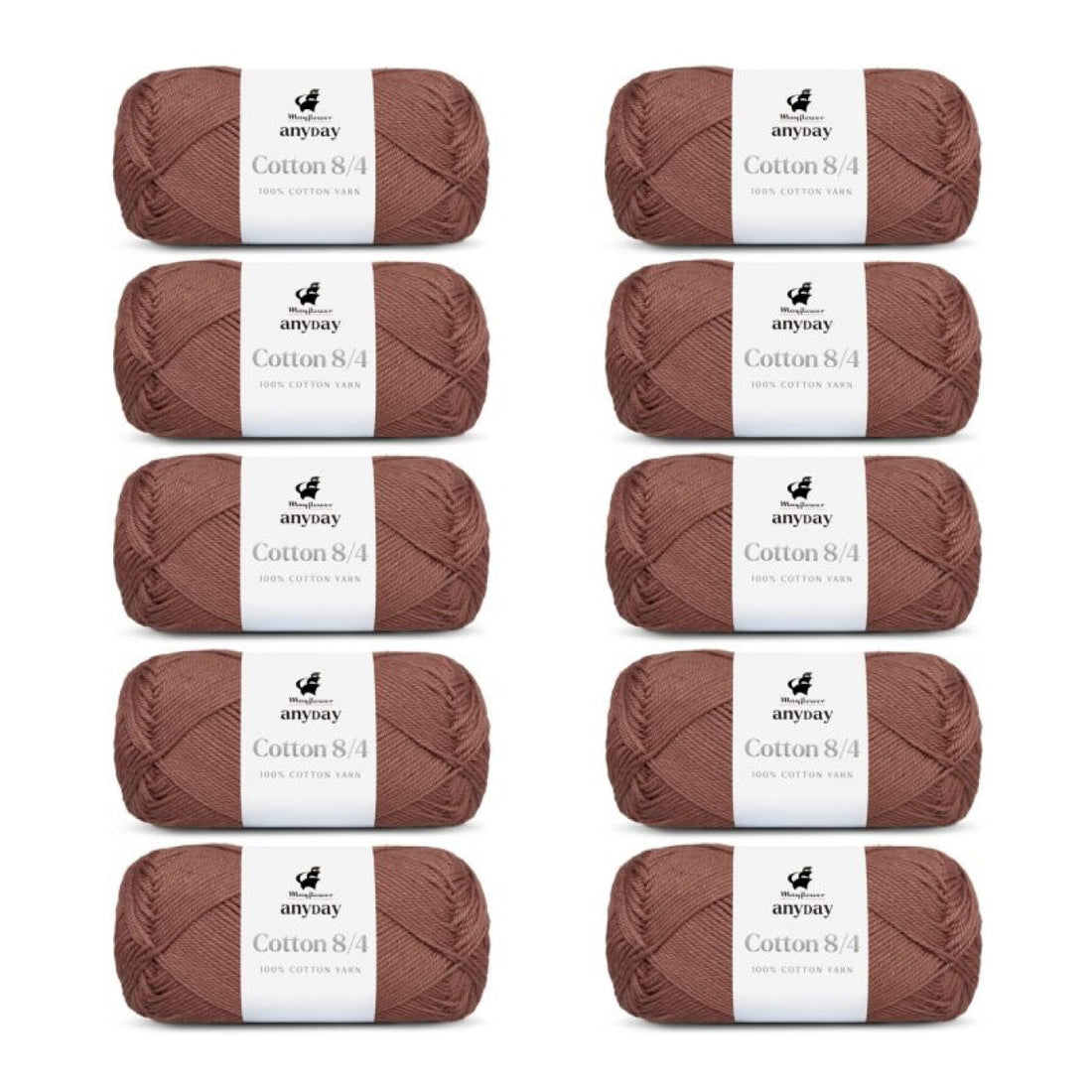 ANYDAY Cotton 8/4 von Mayflower | 10 × 50g – 036 cappuccino