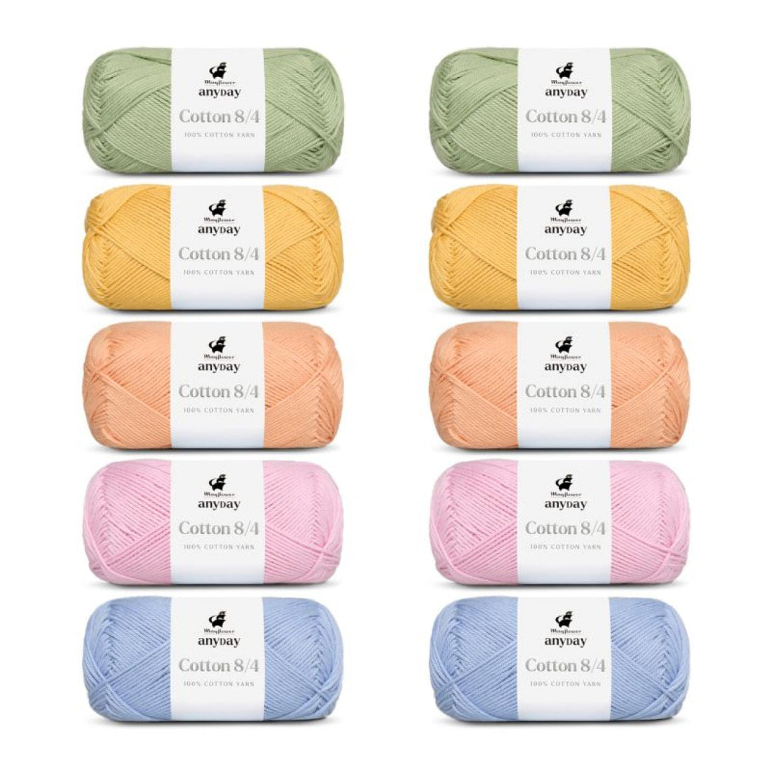 ANYDAY Cotton 8/4 Colorbag von Mayflower | 10 × 50g – 007 colorbag