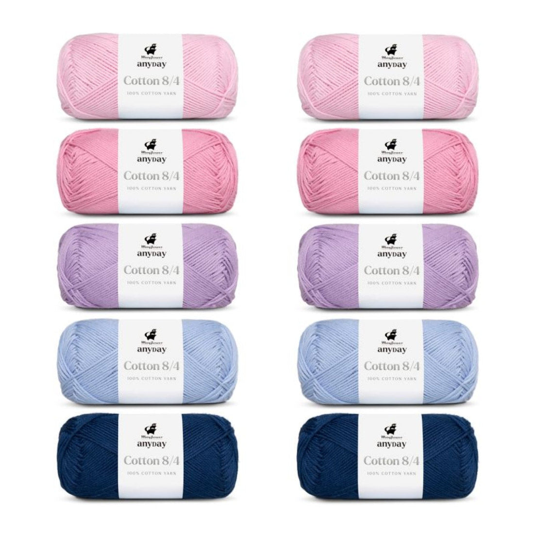 ANYDAY Cotton 8/4 Colorbag von Mayflower | 10 × 50g – 008 colorbag