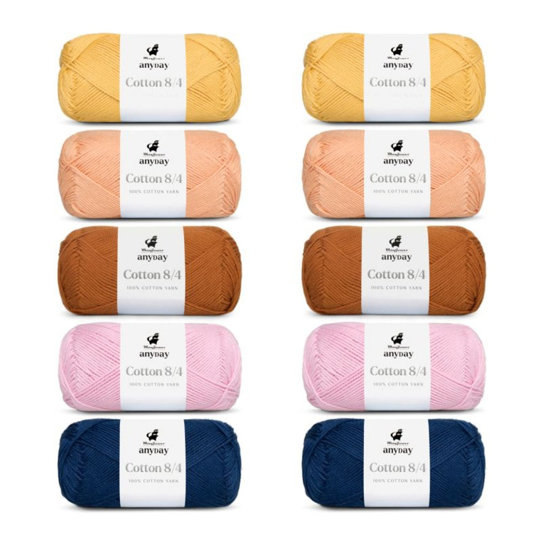 ANYDAY Cotton 8/4 Colorbag von Mayflower | 10 × 50g – 009 colorbag