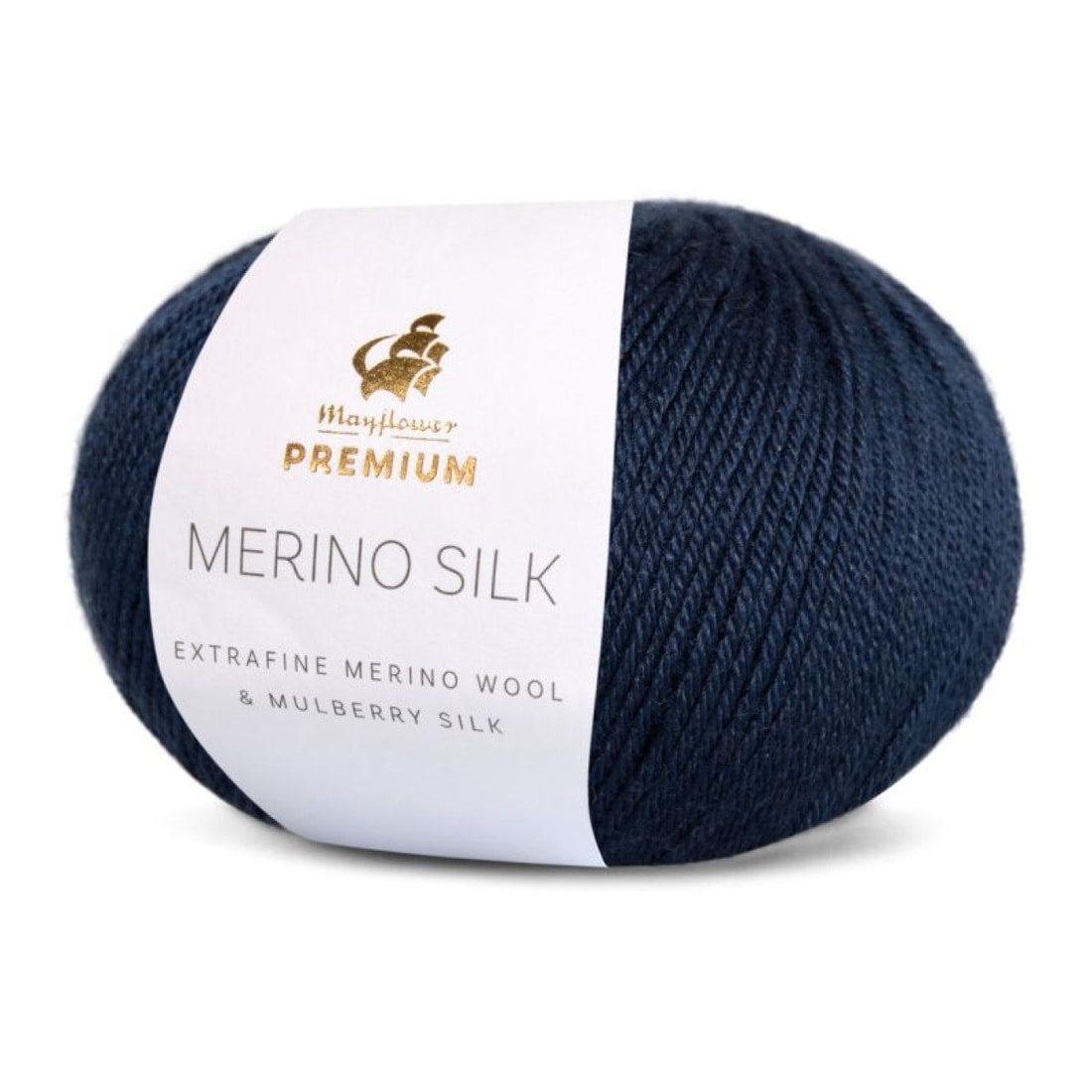 Premium Silk Merino von Mayflower | 25g – 025 tiefes marineblau