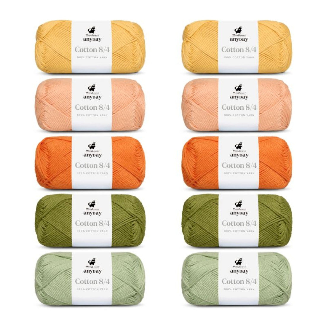ANYDAY Cotton 8/4 Colorbag von Mayflower | 10 × 50g – 010 colorbag