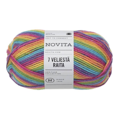 Novita 7 Veljestä Raita | 100g